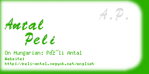 antal peli business card